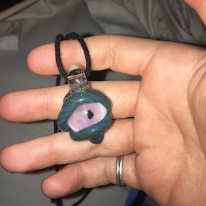 Glass eye festival necklace